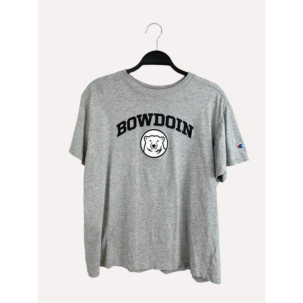 Champion Bowdoin College Womens Polar Bears T-Shirt Gray Heather 2XL Graphic Tee
